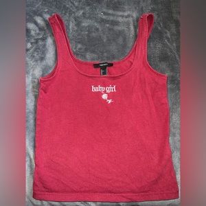 Forever 21 Maroon “baby girl” slightly cropped tank top!